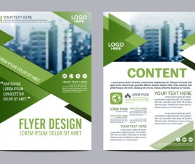 Green styles book and brochure cover vector 09