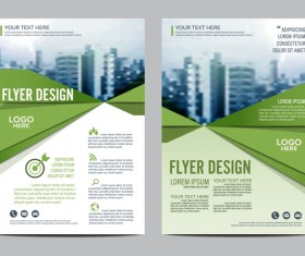 Green styles book and brochure cover vector 11