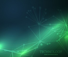 Green tech background modern vector