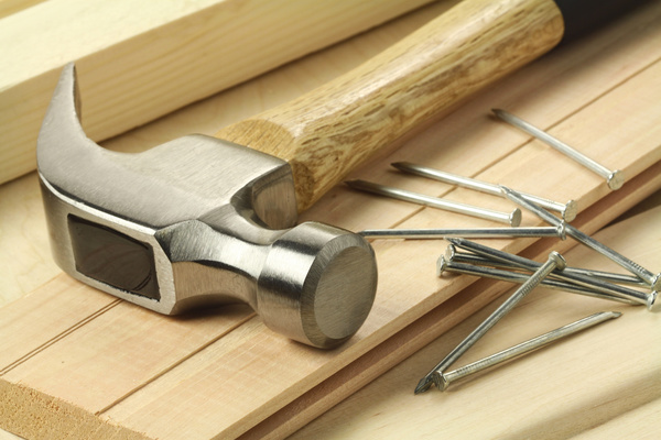 Hammers and nails Stock Photo
