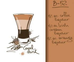 Hand drawn drank poster vectors 01