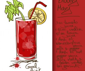 Hand drawn drank poster vectors 08