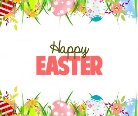 Happy easter backgorund illustration vector