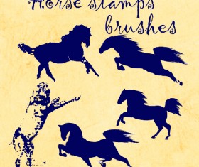 Horse Stamps Photoshop Brushes