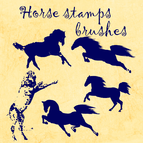 Horse Stamps Photoshop Brushes