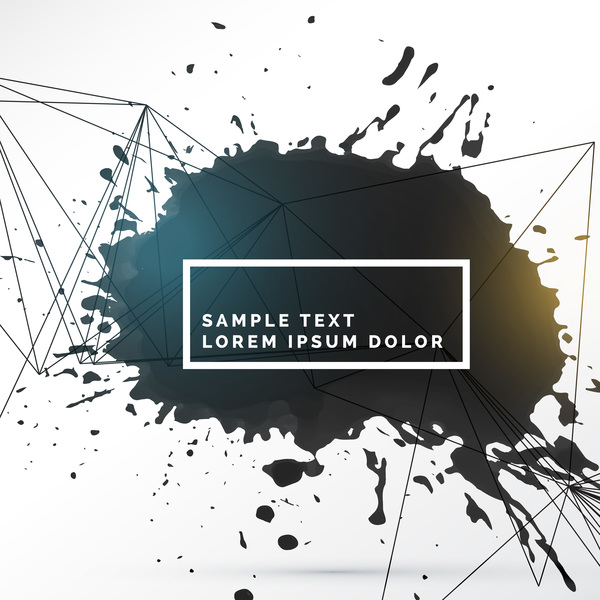 Ink grunge background abstract vector 02
