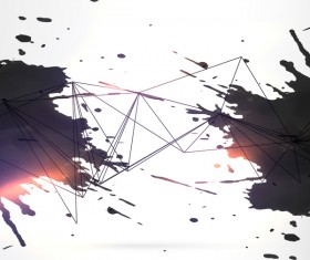 Ink grunge background abstract vector 16