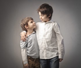 Intimate brothers Stock Photo