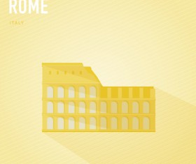 Italy Rome monuments vector