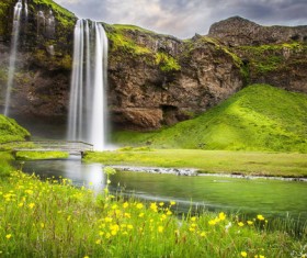 Landscape waterfalls HD picture
