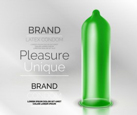 Latex condom poster template vectors 02