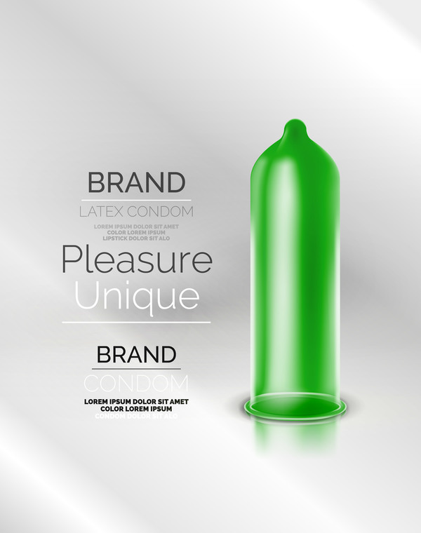 Latex condom poster template vectors 02