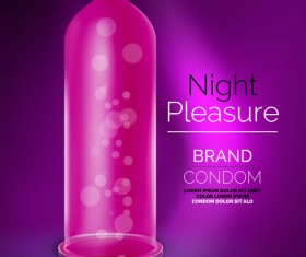 Latex condom poster template vectors 03