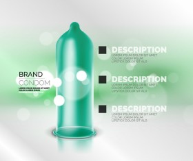 Latex condom poster template vectors 04