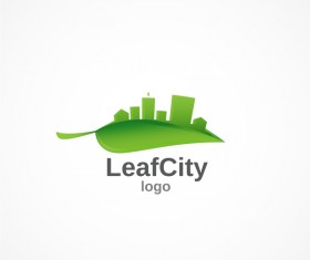 Leaf city logo design vectors