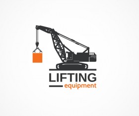 Lifting equipment logo design vectors
