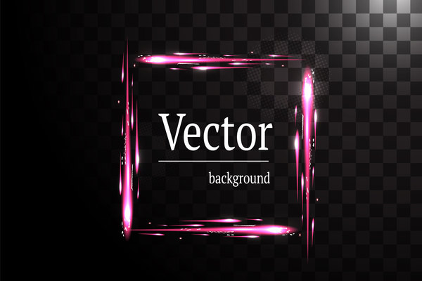 Light effect frame illustration vector 03
