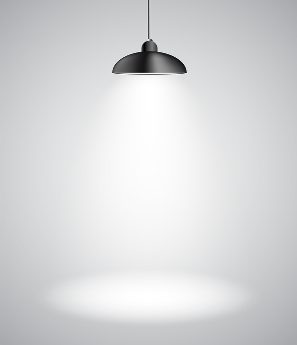 Lighting lamps effect vector background illustration 12