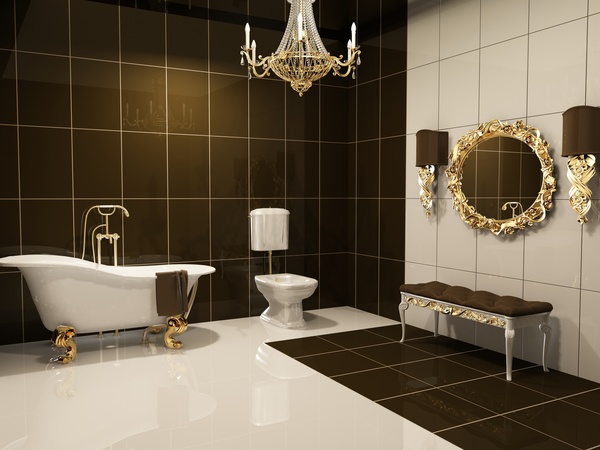 Luxury bathroom design Stock Photo