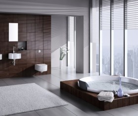 Modern bathroom design Stock Photo 03