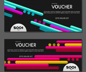 Modern black gift vouchers vector