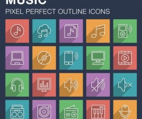 Music outline icon