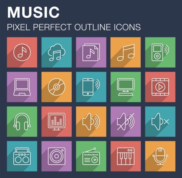 Music outline icon