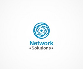 Network sulotions logo design vectors