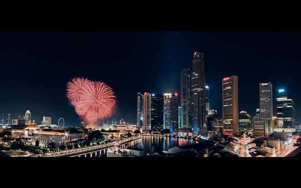 New Year fireworks around the world Stock Photo 01