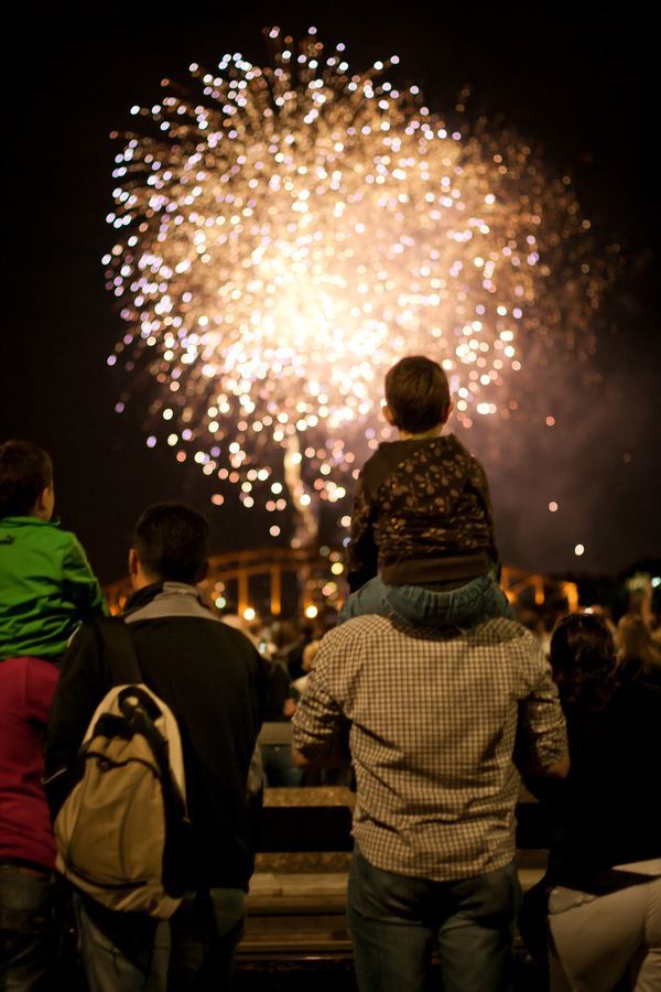 New Year fireworks around the world Stock Photo 04