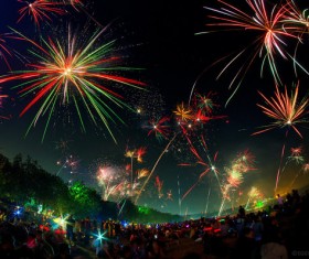 New Year fireworks around the world Stock Photo 07