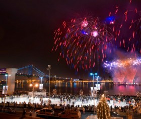 New Year fireworks around the world Stock Photo 09