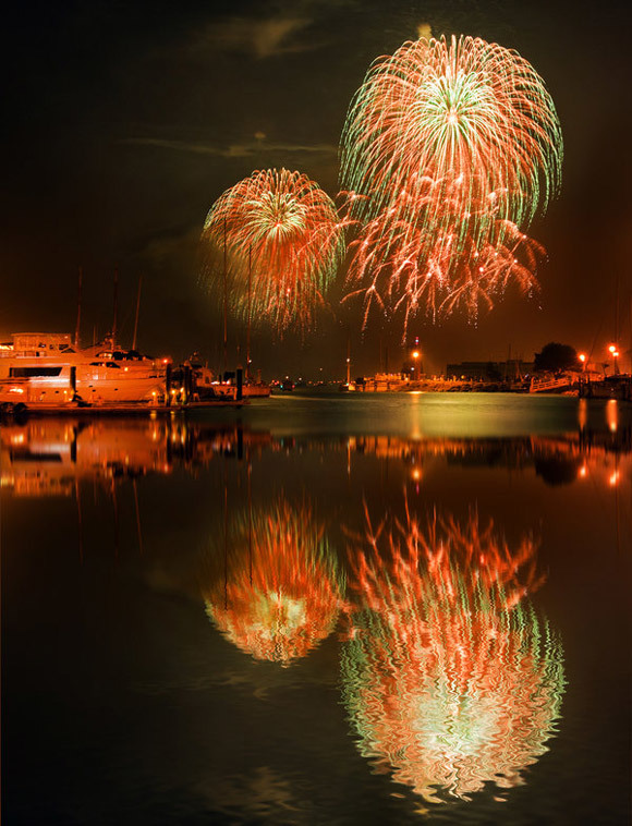 New Year fireworks around the world Stock Photo 11