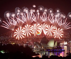 New Year fireworks around the world Stock Photo 12