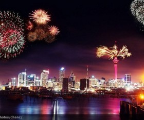 New Year fireworks around the world Stock Photo 14