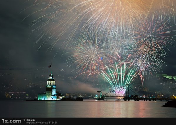 New Year fireworks around the world Stock Photo 15