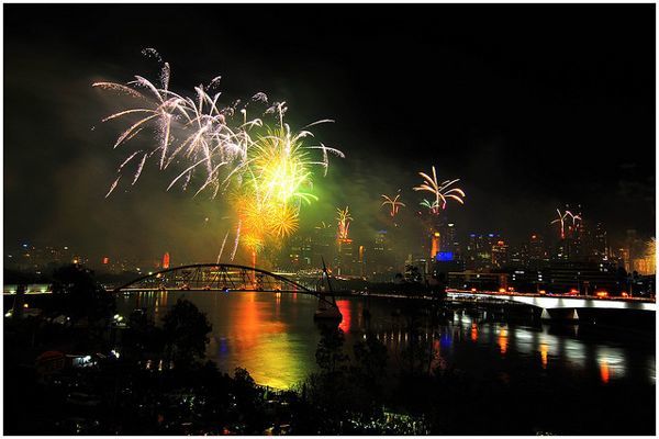 New Year fireworks around the world Stock Photo 17