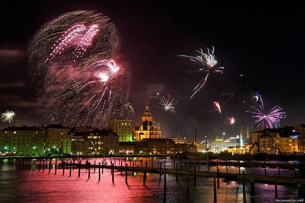 New Year fireworks around the world Stock Photo 20