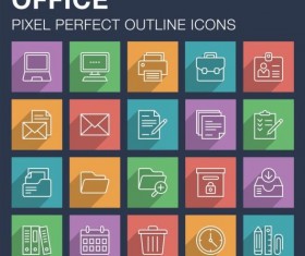 Office outline icons