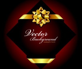 Ornate gift card with dark red background vector