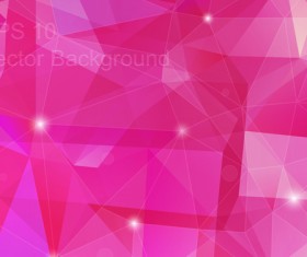 Pink geometric polygon background vector material
