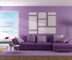 Purple home improvement effect HD picture