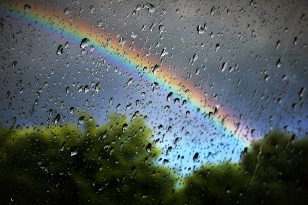 Rainbow bead glass HD picture