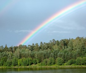 Rainbow in the sky Stock Photo 02