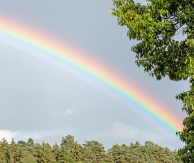 Rainbow in the sky Stock Photo 03