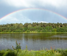 Rainbow in the sky Stock Photo 04