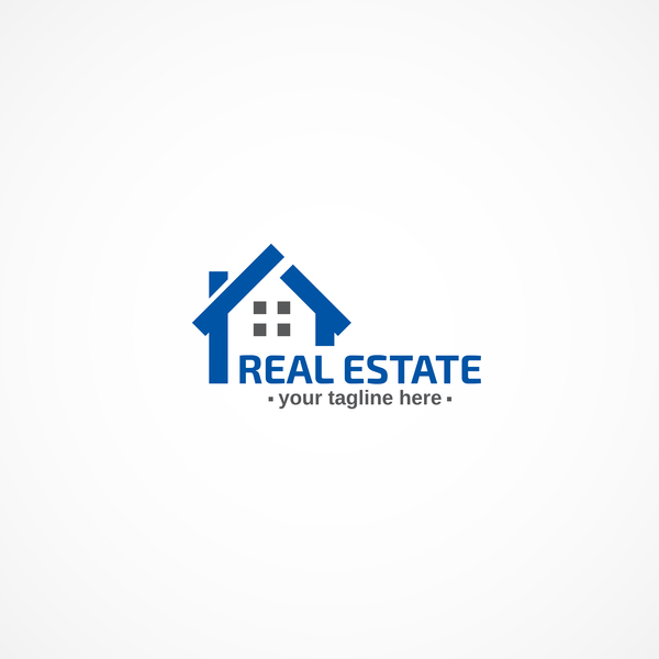 Real estate logo design vectors