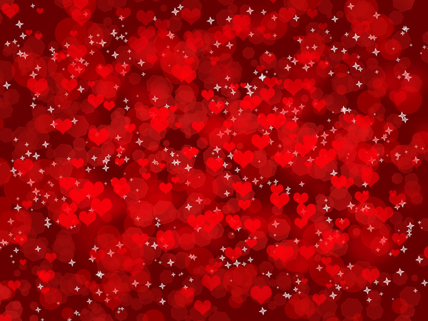 Red heart-shaped background Stock Photo