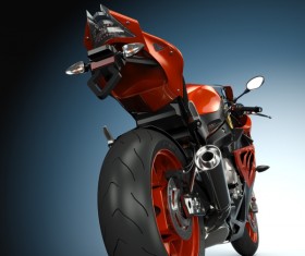 Red motorcycle Stock Photo