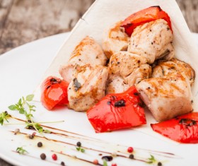 Red pepper pork HD picture